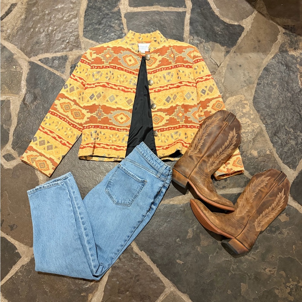 Vintage Canadian Made Western/Aztec Tapestry Jacket